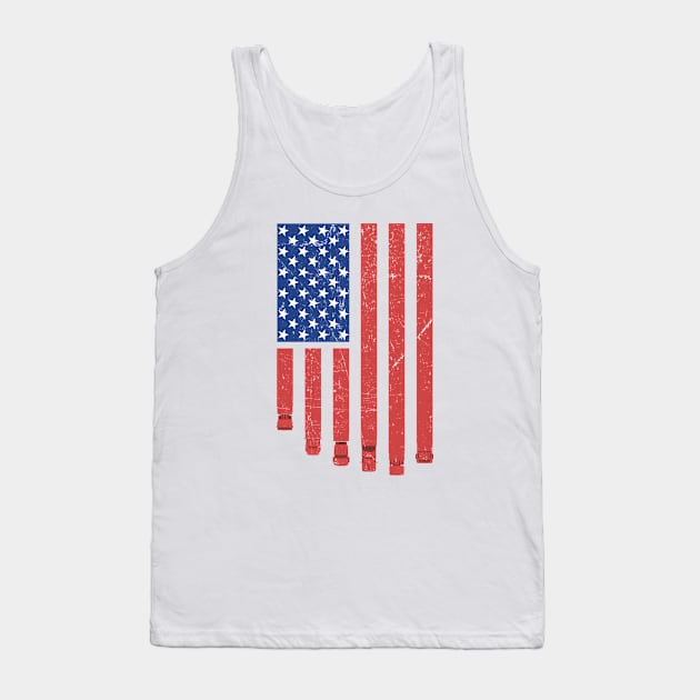 American Truck Driver USA Flag Tank Top by almostbrand